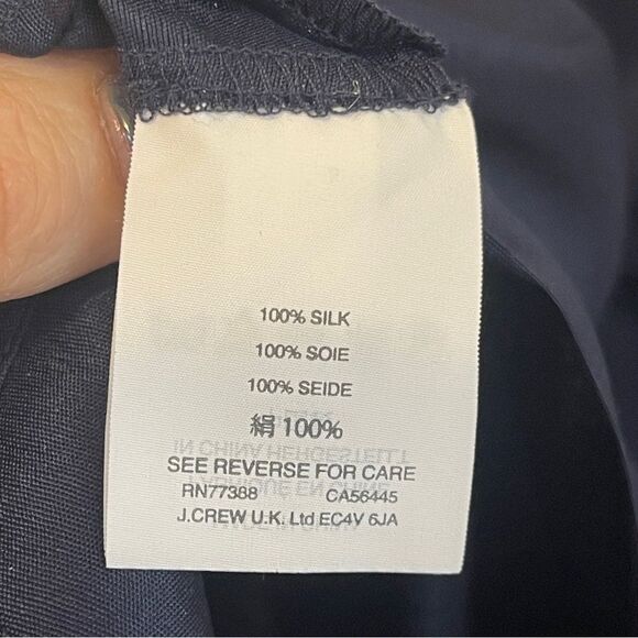 J.Crew One Shoulder Ruffle Blouse Sz 8 Gently Loved - Picture 7 of 8